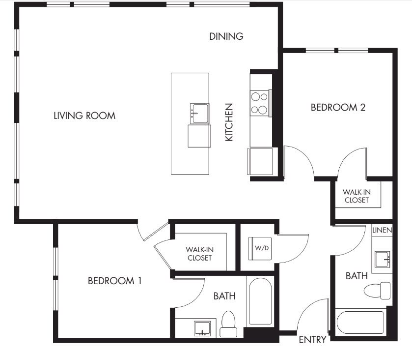 Anthology_Issaquah WA_Floor Plan_Podium N_Two Bedroom Two Bathroom Anthology_Issaquah WA_Floor Plan_Podium N_Two Bedroom Two Bathroom